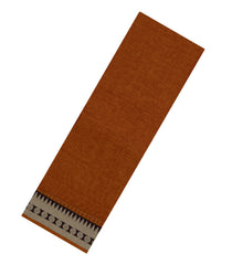 Rust Woven Chirala Cotton Saree With Contrast Border-CR1413
