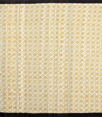 Off White Printed Jaipur Cotton Saree With Tribal Motifs-JC1451