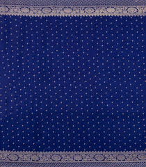 Blue Printed Synthetics Dola Silk Saree With Floral Motifs-BL5197
