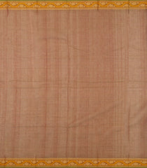 Dark Beige Handloom Kanchi Cotton Saree With Floral Motifs-KC1727