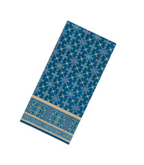 Steel Blue Woven Art Dupion Saree With Tie & Dye Motifs-BL5899