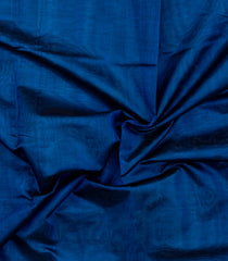 Blue Handloom Silk Cotton Saree With Contrast Border-SC4704