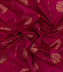 Pink Handloom Soft Silk Saree With Floral Motifs-SO4409