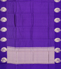 Purple Handloom Banarasi Silk Saree With Zari Checks-BE1866