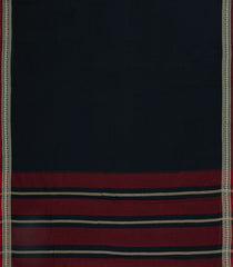 BLack Woven Chirala Cotton Saree With Contrast Border-CR1418