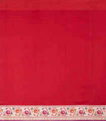 Pink Handloom Banarasi Silk Saree With Floral Buttas & Meena Borde-BE1764