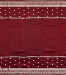 Orange Woven Banarasi Poona Silk Saree With Checks & Buttas-BP1008