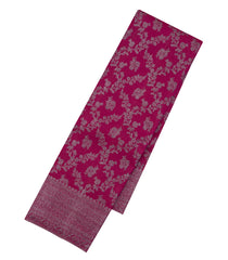 Magenta Handloom Kanchipuram Silk Saree With Floral Motifs-KA15072