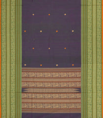 Purple Handloom Silk Cotton Saree With Buttas-SC4315