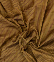 Dark Beige Handloom Gadwal Silk Cotton Saree With Stripes-GA0355