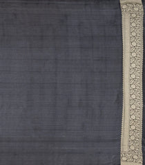 Black Woven Banarasi Khaddi Georgette Silk Saree With Floral Vine Motifs-BE1947