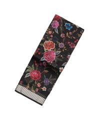 Black Woven Pure Organza Silk Saree With Printed Floral Motifs-PS0597