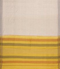Taupe Woven Tussar Silk Saree With Dotted Stripes-TU3483