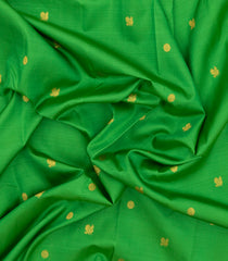 Light Green Handloom Kanchipuram Silk Saree With Buttas & Bomkai Pallu-KA13912