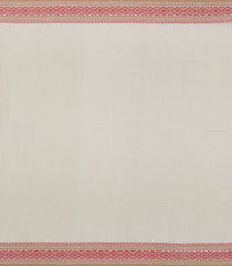 Taupe Handloom Bengal Cotton Saree With Diamond Buttas-BG1568