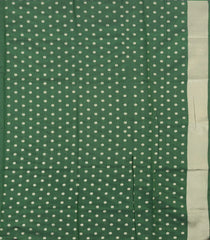 Dark Green Woven Blended Aura Saree With Zari Buttas & Zari Border-BL5806