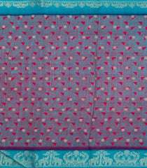Pink Printed Synthetics Dola With Zari Butta & Zari Border -BL5225