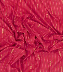 Peach Woven Art Crepe  Saree With Zari Stripes & Contrast Border-BL5133