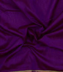 Purple Handloom Silk Cotton Saree With Tie & Dye Border-SC4673
