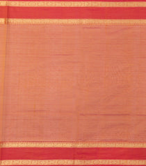 Orange Handloom Silk Cotton Saree With Checks-SC4299