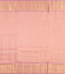 Dusty Pink Handloom Kanchipuram Tissue Silk Saree With Diagonal Stripes-KA16285