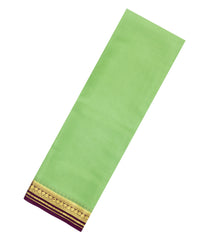 Pista Green Woven Mysore Silk Saree With Contrast Border-MS3662