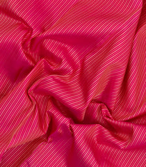 Hot Pink Handloom Kanchipuram Silk Saree With Stripes-KA15102