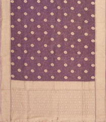 Lilac Woven Synthetic Tissue Crepe Saree With Floral Vine Motifs-BL4913