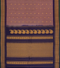 Dusty Pink Handloom Gadwal Silk Cotton Saree With Buttas-GA0340