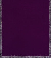Dark Purple Synthetics Moss Crush Saree With Velvet Border -BL5461
