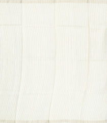 Cream Woven Pure Chiffon Silk Saree With Printed Floral & Peacock Motifs-PS0588