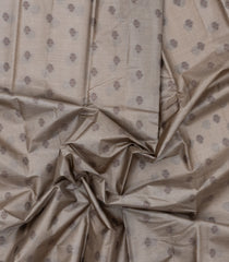 Grey Woven Tussar Silk Saree With Floral Buttas-TU3414