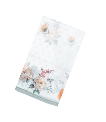 White Printed Synthetic Kota Saree Zari Border With Jhalar-SY0083