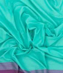 Turquoise Woven Bengal Cotton Saree With Contrast Border-BG1733