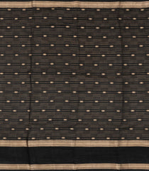 Black Woven Art Viscose Dola Silk Saree With Zari Stripes & Buttas-SY0576