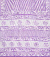 Lavender Printed Jaipur Cotton Saree With Floral Motifs-JC1627