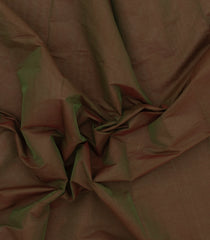 Dark Olive Woven Chirala Cotton Saree With Printed Border & Pallu-CR1393