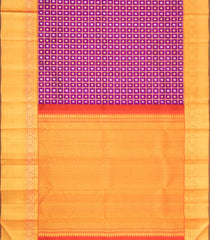 Magenta Handloom Korvai Kanchipuram Silk Saree With Zari Checks & Buttas-KA16361