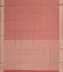 Dusty Peach Woven Mysore Silk Saree With Floral Motifs-MS3522