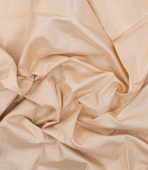 Off White Handloom Korvai Kanchipuram Silk Saree With Stripes -KA14719