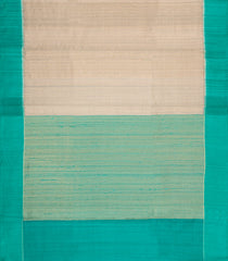 Taupe Woven Dupion Silk Saree With Dotted Stirpes & Contrast Border-DS0648