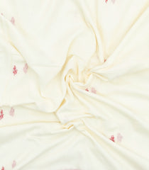 White Handloom Bengal Cotton Saree With Tribal Motifs-BG1999