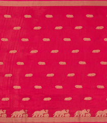 Red Printed Synthetics Dola Saree Zari Buttas-BL5300