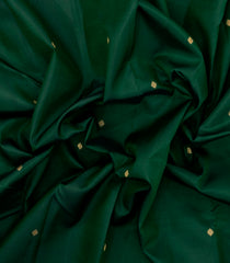 Bottle Green Handloom Kanchipuram Silk Saree With Bomkai Pallu-KA14597