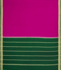 Hot Pink Woven Mysore Silk Saree With Contrast Border-MS3567