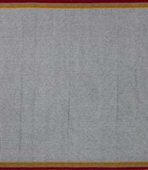 Grey Woven Bengal Cotton Saree With Contrast Border-BG1864