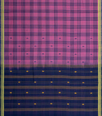 Purple Woven Kadappa Cotton Saree With Checks-KN0740