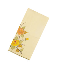 Cream Printed Tussar Silk Saree With Floral Motifs-TU3501