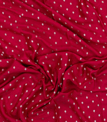 Red Woven Mysore Silk Saree With Floral Motifs-MS3406