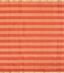 Red Woven Kora Soft Silk Saree With Stripes & Zari Border-SO4748
